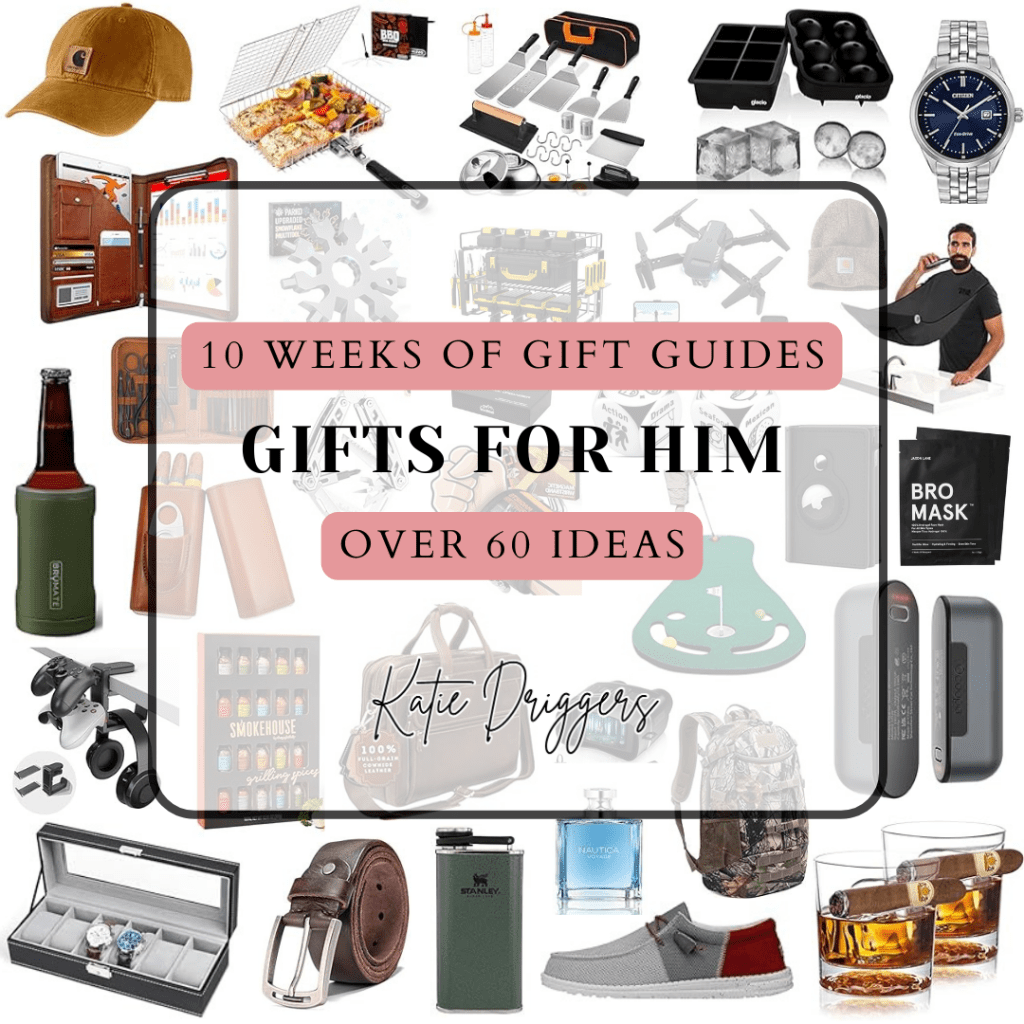 10 weeks of gift guides: over 60 gifts for him
